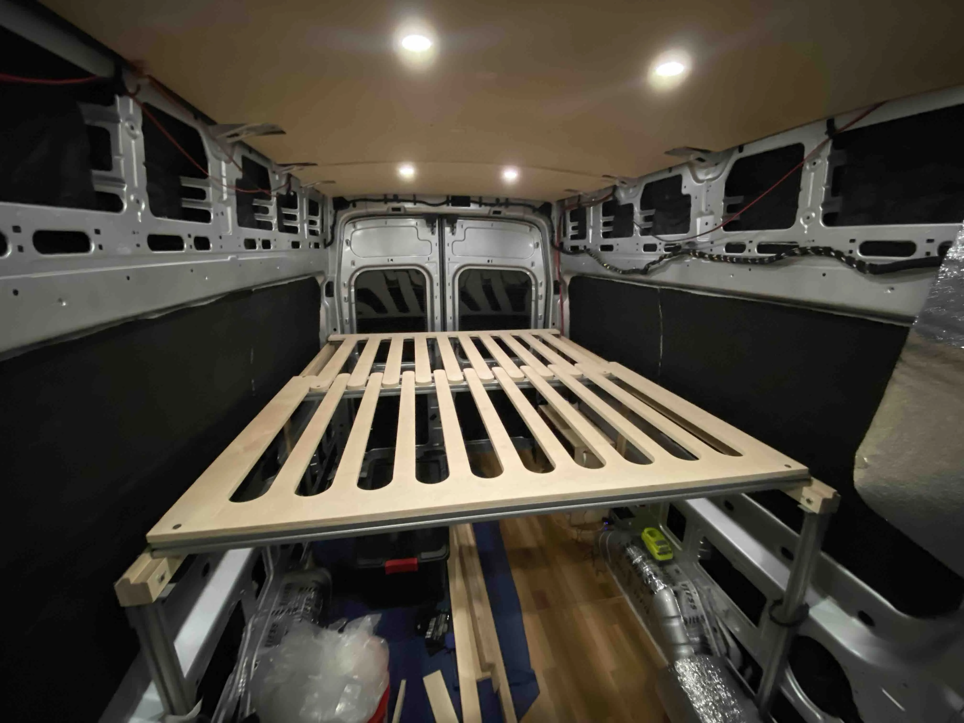 Completed bed frame
