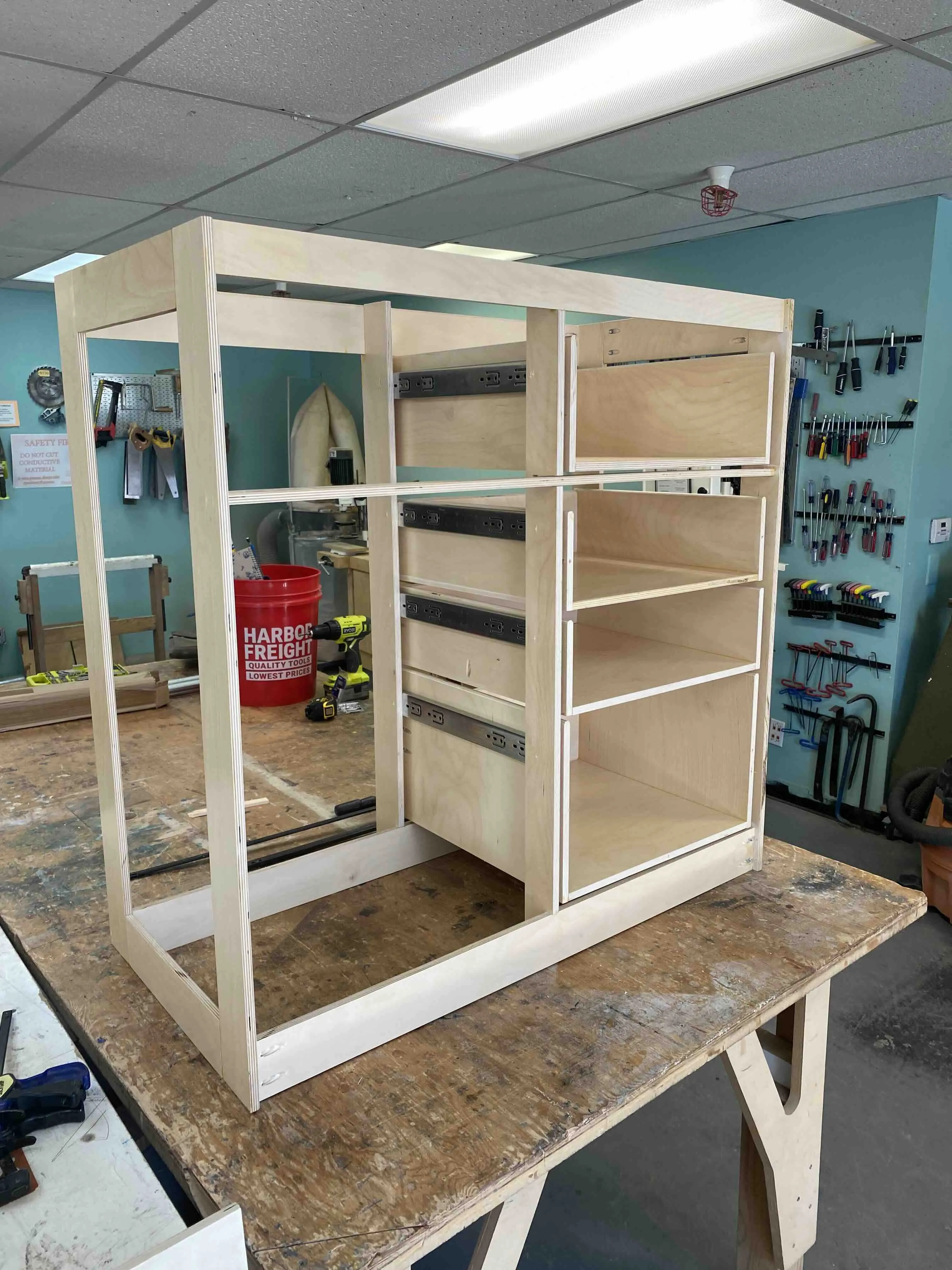 Finished cabinets